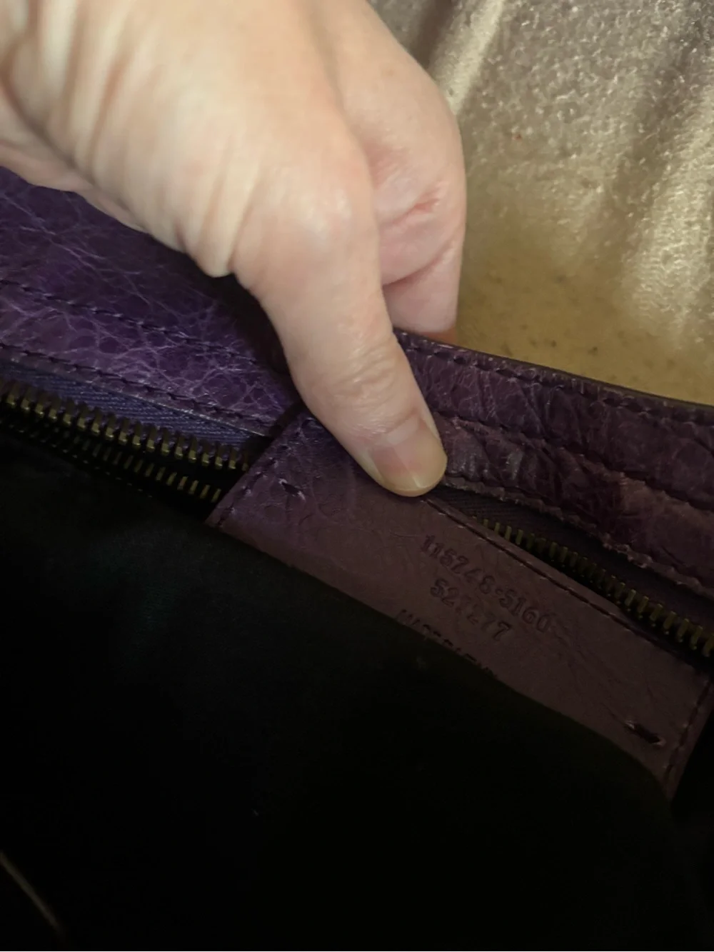 Vintage Balenciaga Raisin/ Violet Leather Purple Classic City Bag